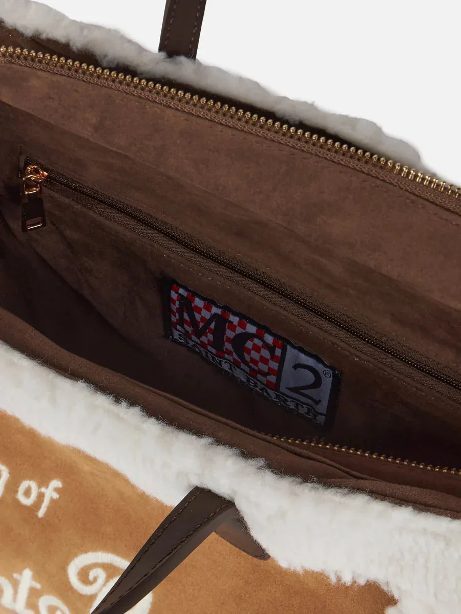 Bag with Sherpa Edge / Beige