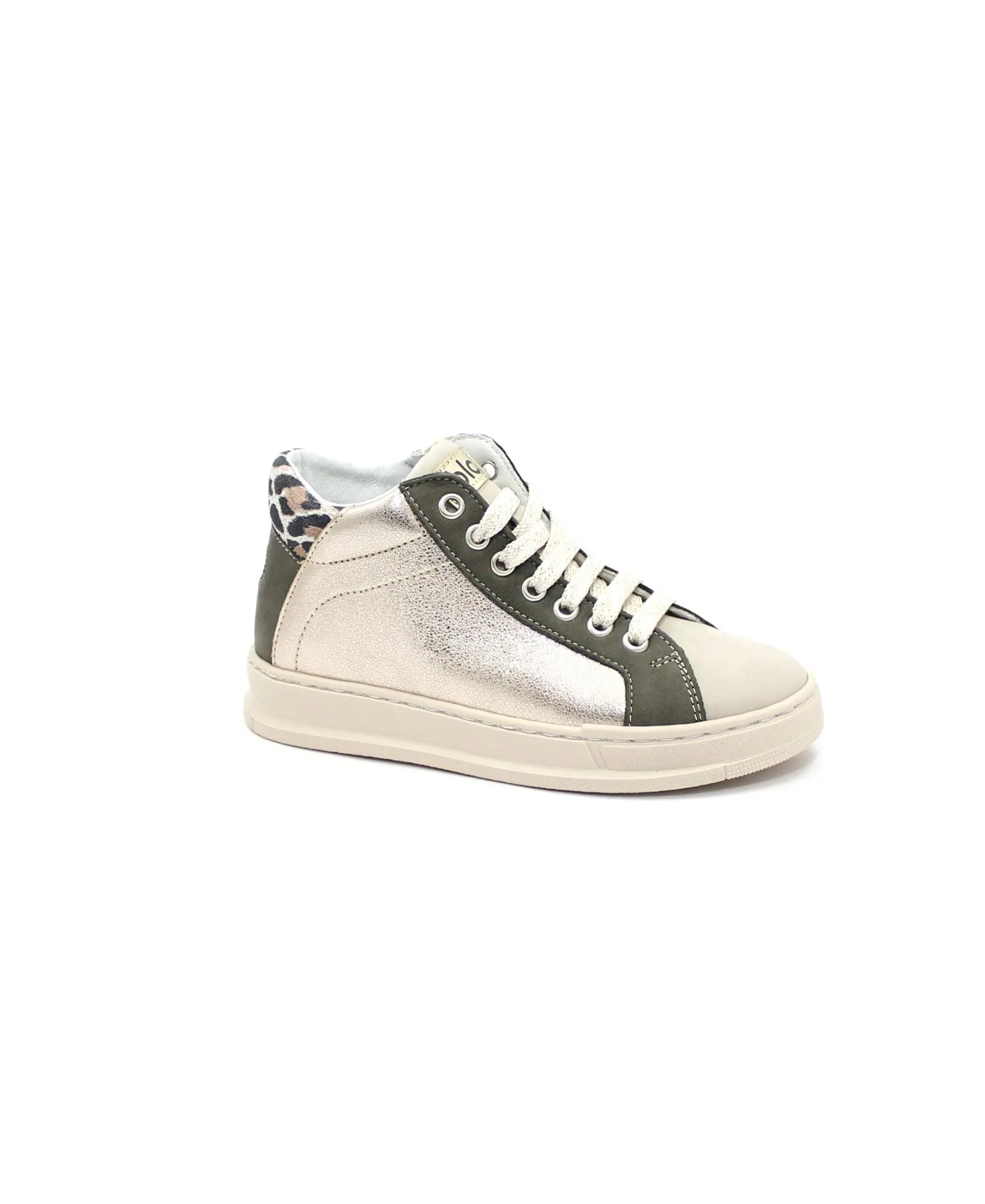 BALOCCHI 642445 MARLEY 30/35 tortora beige scarpe bambina mid sneakers lacci+ zip