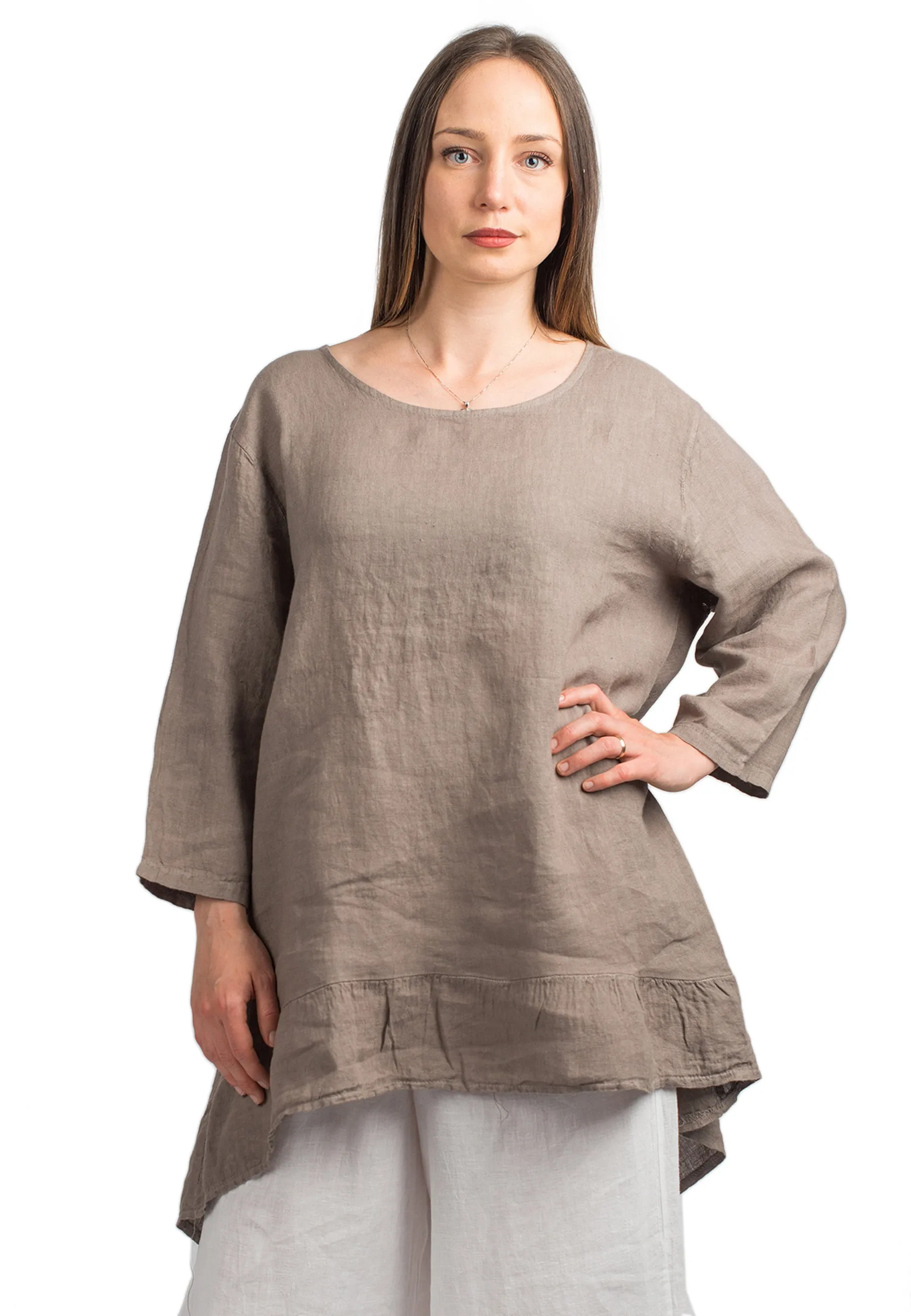 Blusa lunga 100% Lino