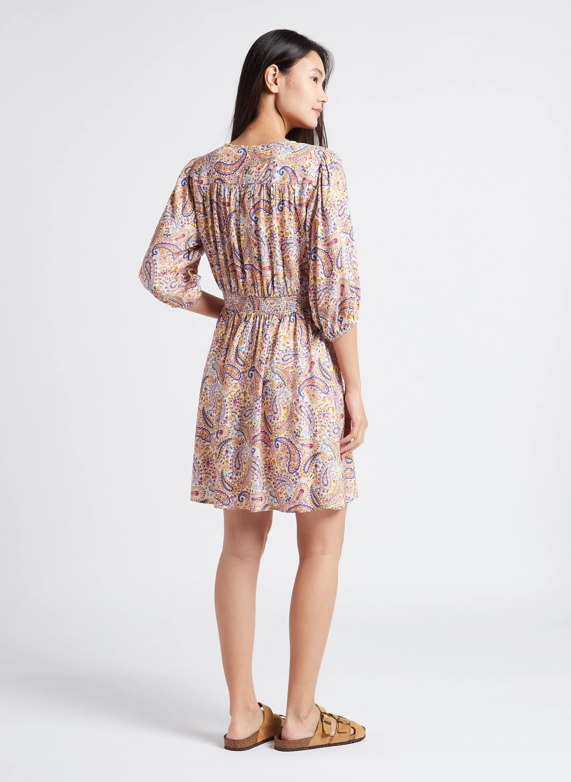  BOSABO   LOANN - Sandali bassi in pelle scamosciata | Beige