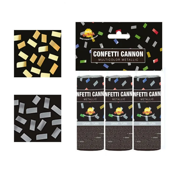 Cannoni di coriandoli da 10,5 cm - 3 pezzi