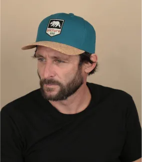 Cappello da baseball blu con visiera in sughero orsinoWakopa Cap roc blue     