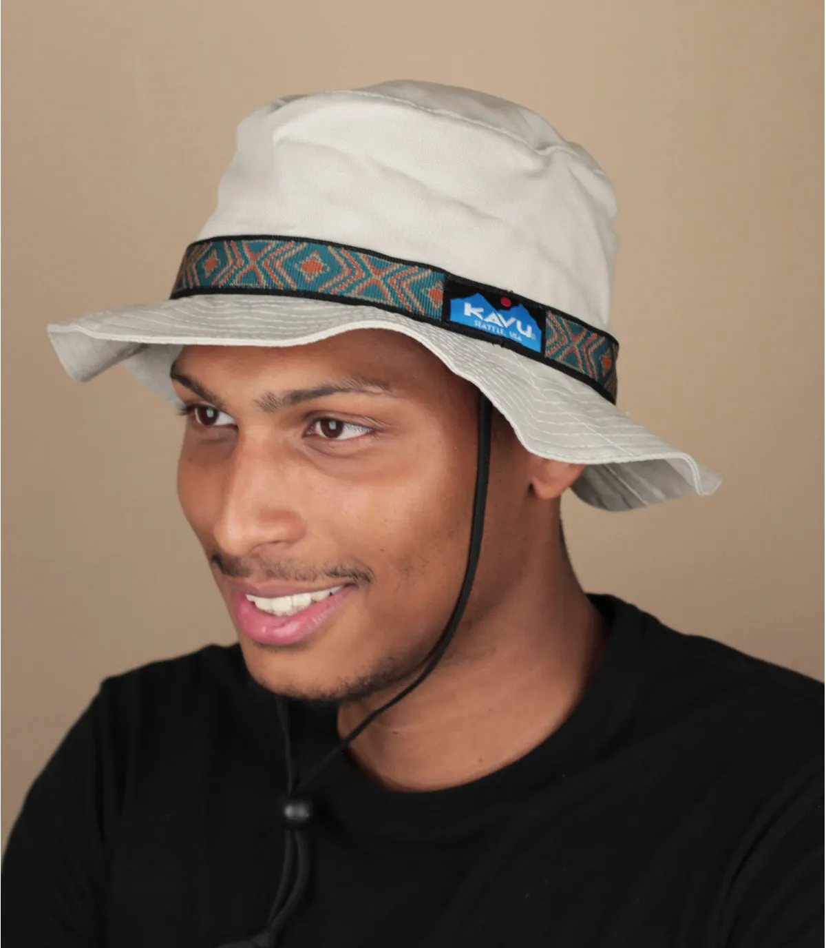   cappello da pescatore beige     Organic Strap Bucket stone     