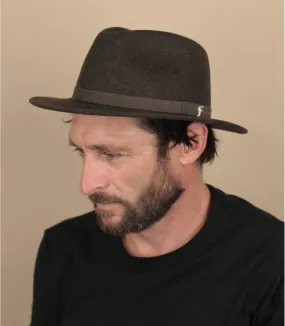 Cappello fedora in feltro marrone  Pernell brown mix     
