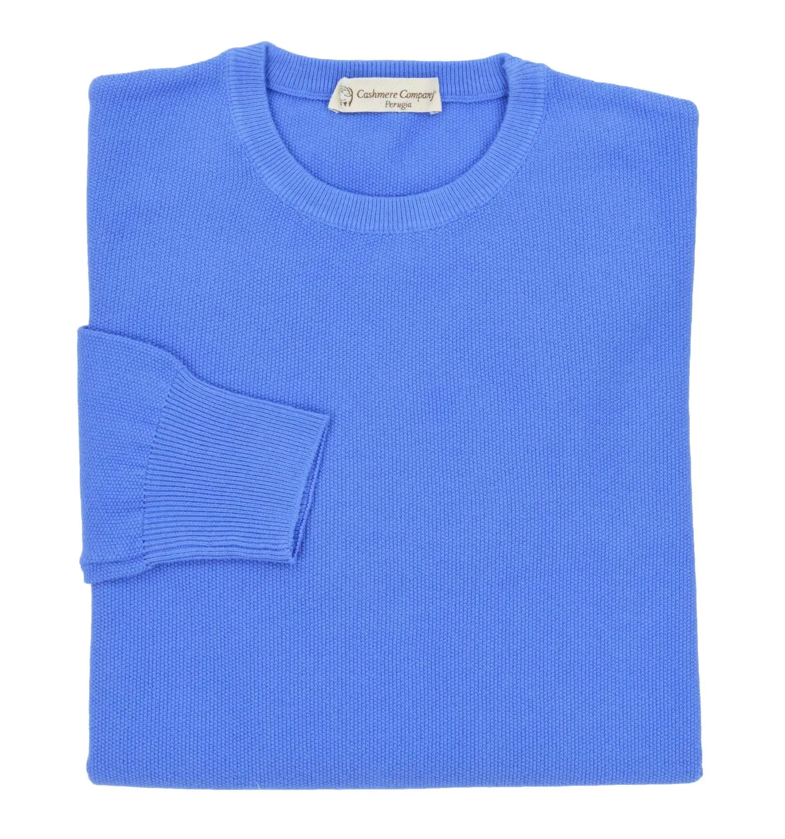 CASHMERE COMPANY uomo maglia pullover piquet azzurro EU204211 59