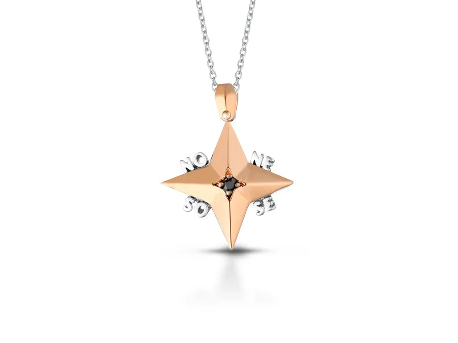 COLLANA ROSA DEI VENTI IN ORO E DIAMANTI CIOUOMO22N/OR