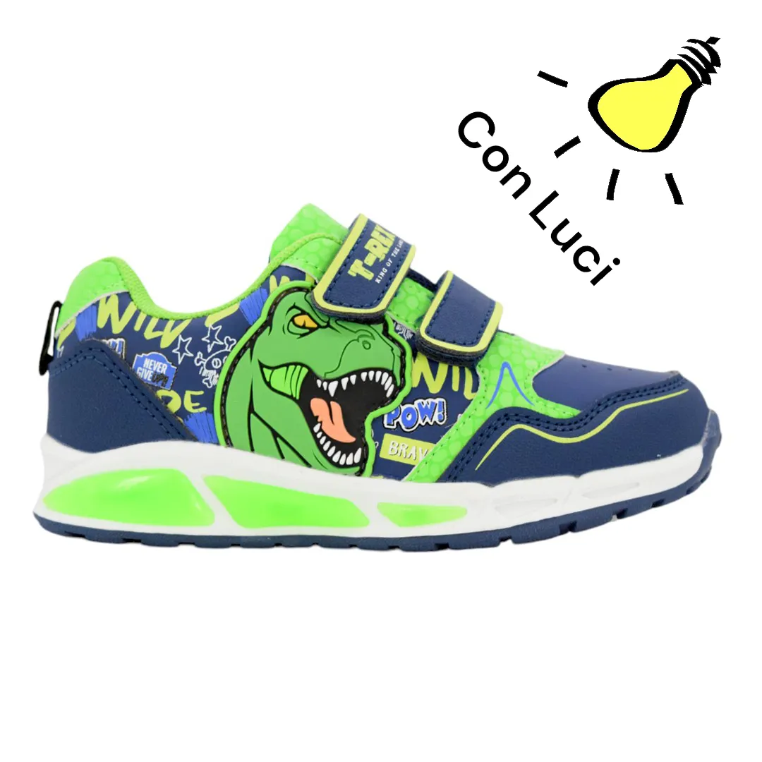   Dinosaur sneakers bambino con luci S8020071S-J251-0010-BL 