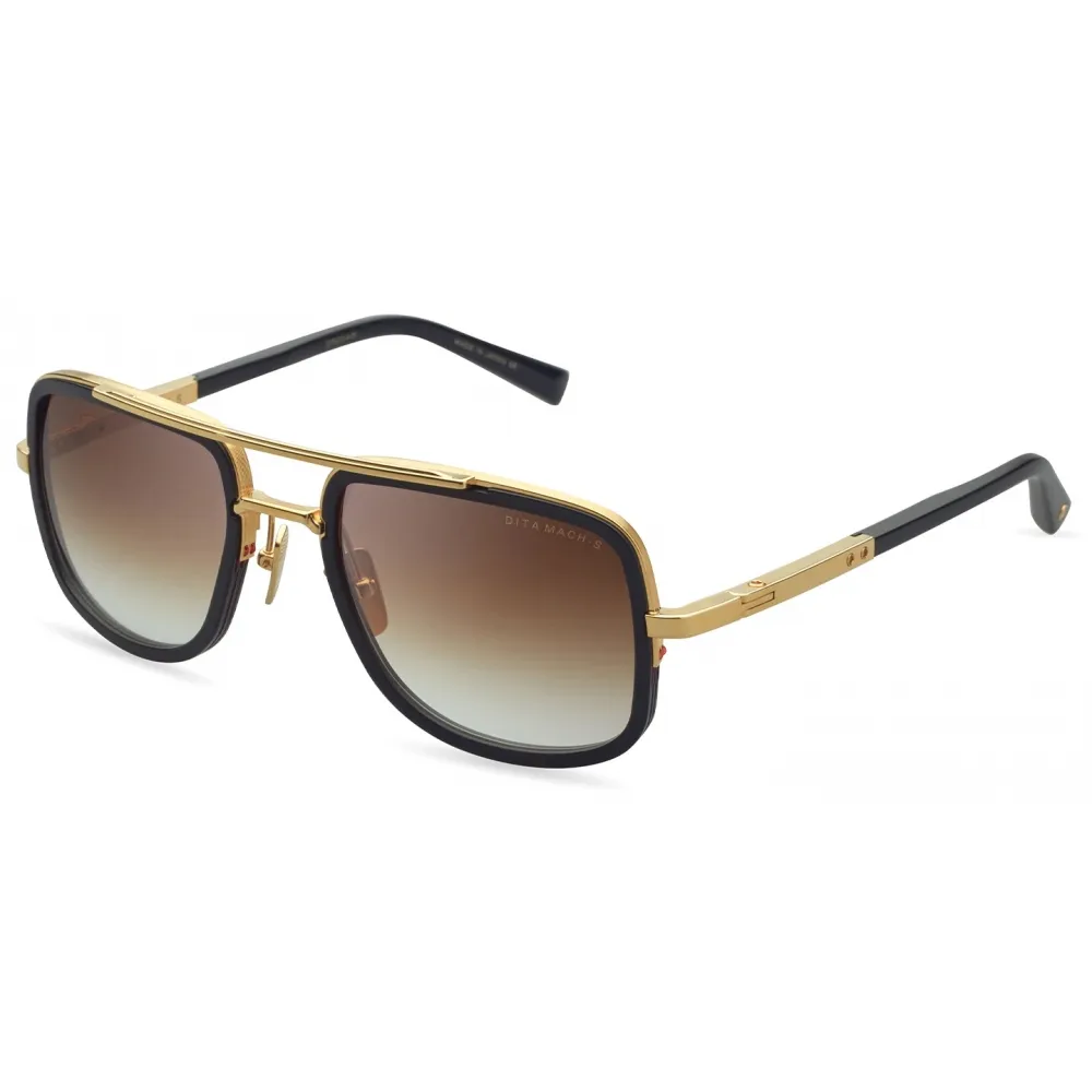 DITA - Mach-S - Oro Giallo Nero Opaco - DTS412 - Occhiali da Sole - DITA Eyewear