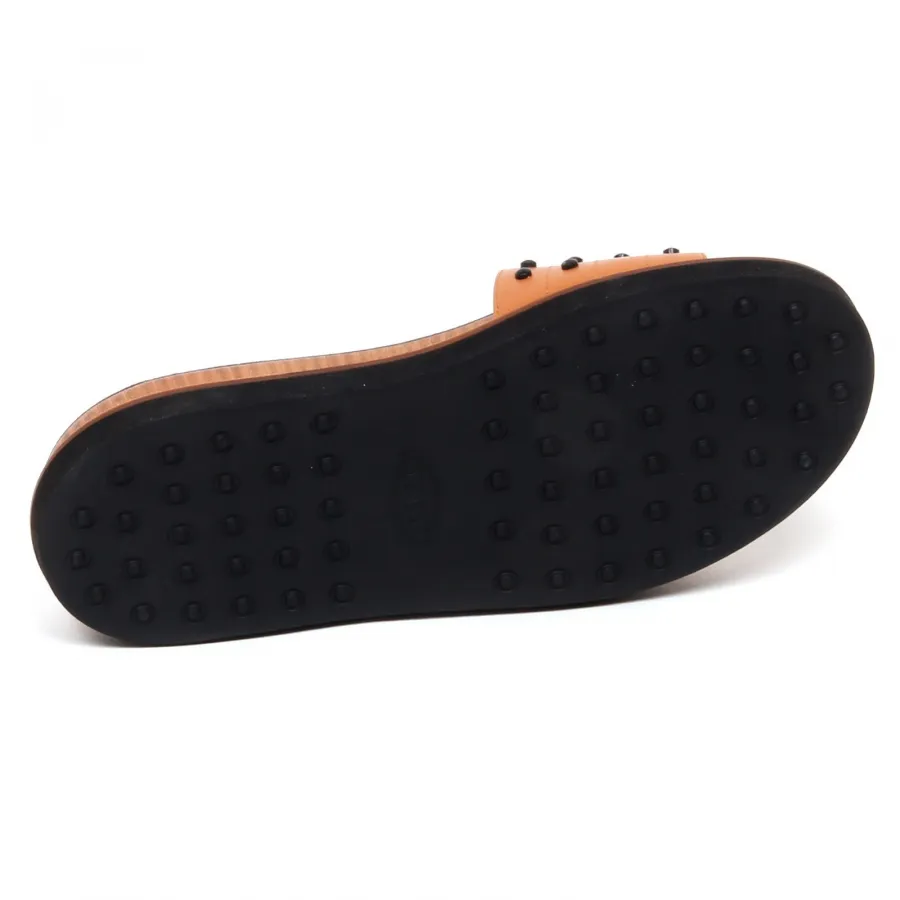 F3196 sandalo donna light brown TOD'S scarpe rubber studs shoe woman