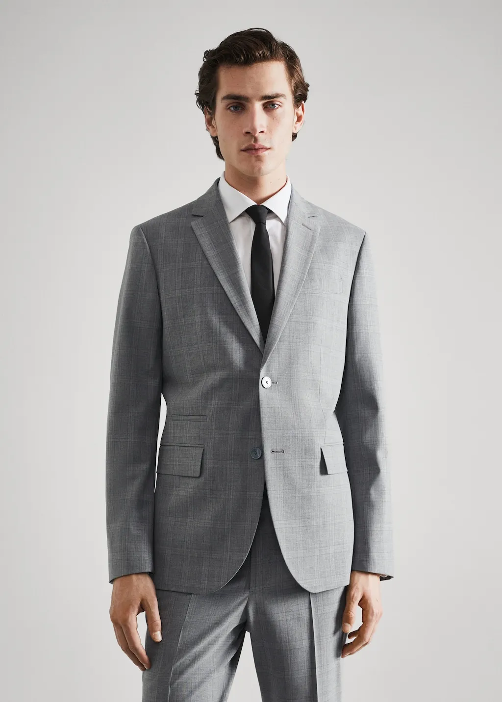 Giacca completo lana slim fit quadri