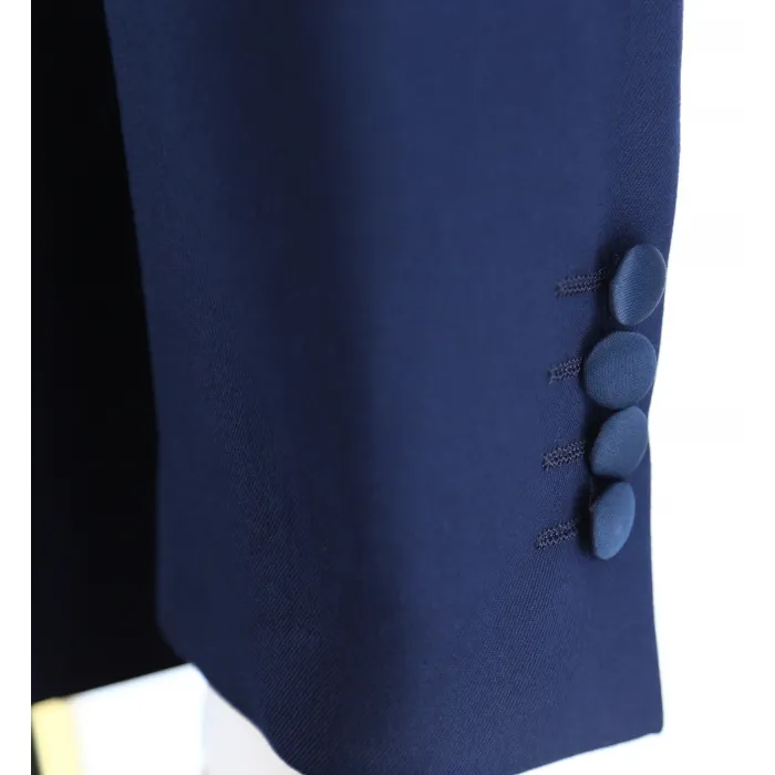 Henk ter Horst Smoking vestibilità slim con scheggia a punta, 2 pezzi Blu scuro