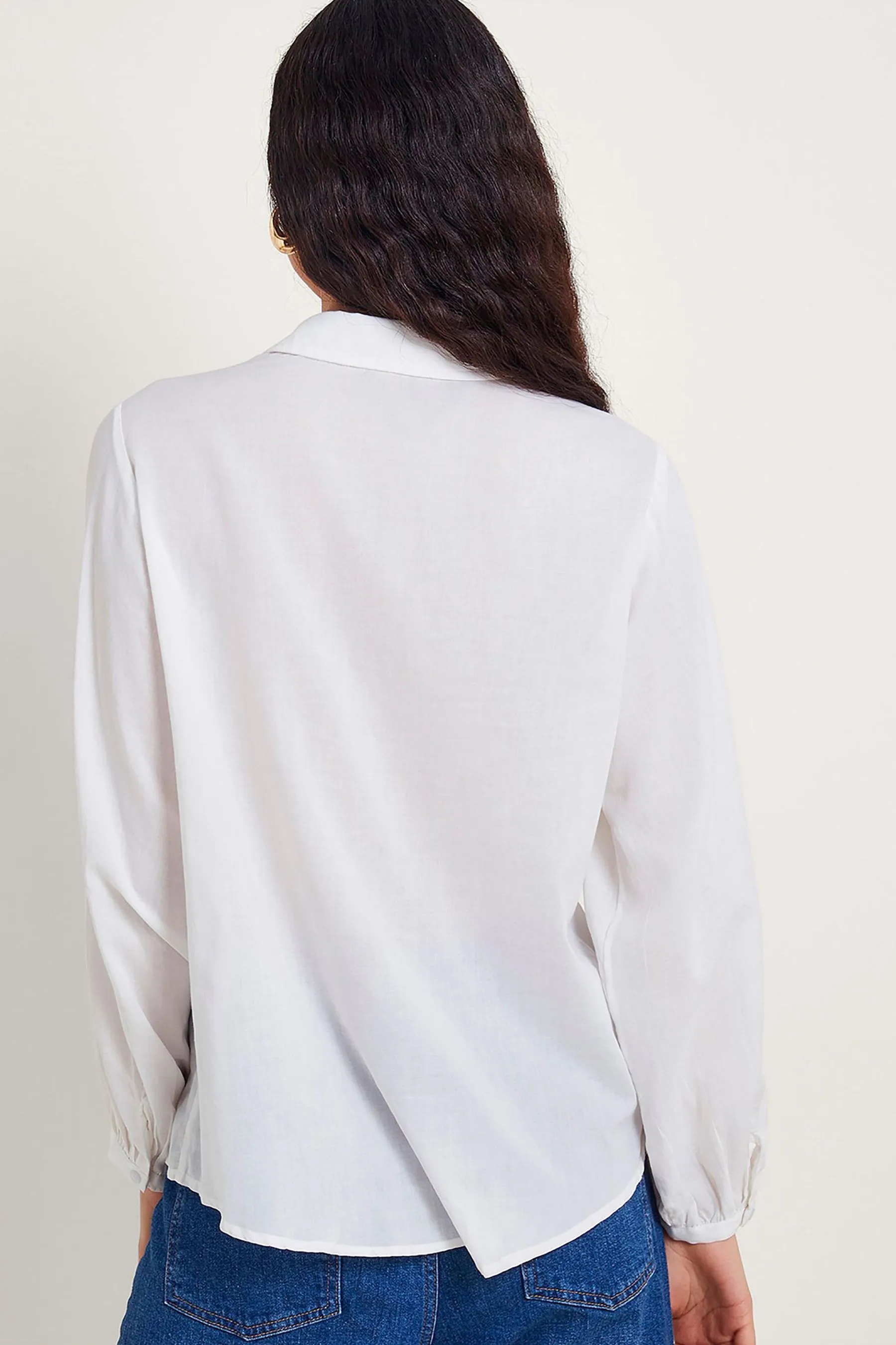 Monsoon 100% cotone intaglio Flora camicia    
