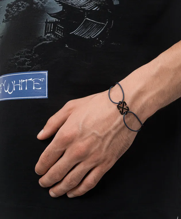 Off-White Bracciale freccia blu OMOA10AF24MET001