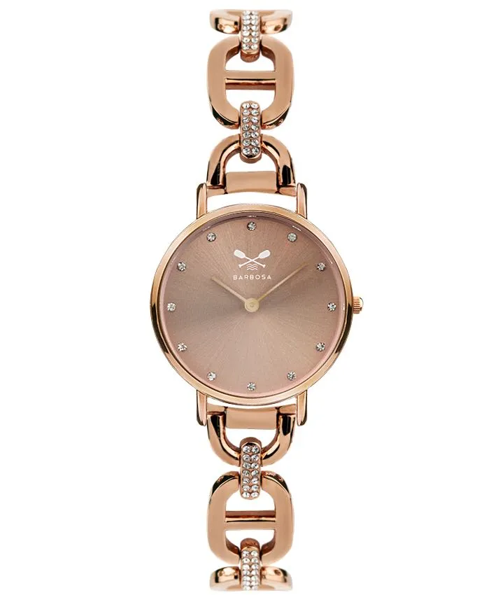 OROLOGIO SUNRAY ROSE’ CON ZIRCONI dm. 28 MAGLIA MARINA CON ZIRCONI