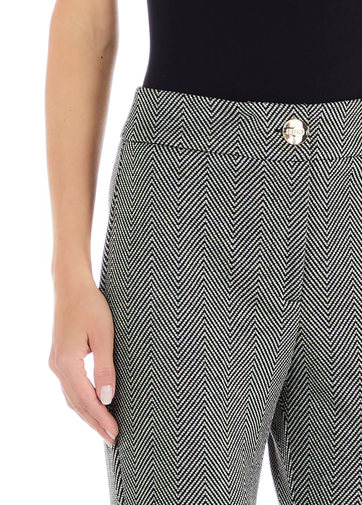 Pantaloni chevron jacquard