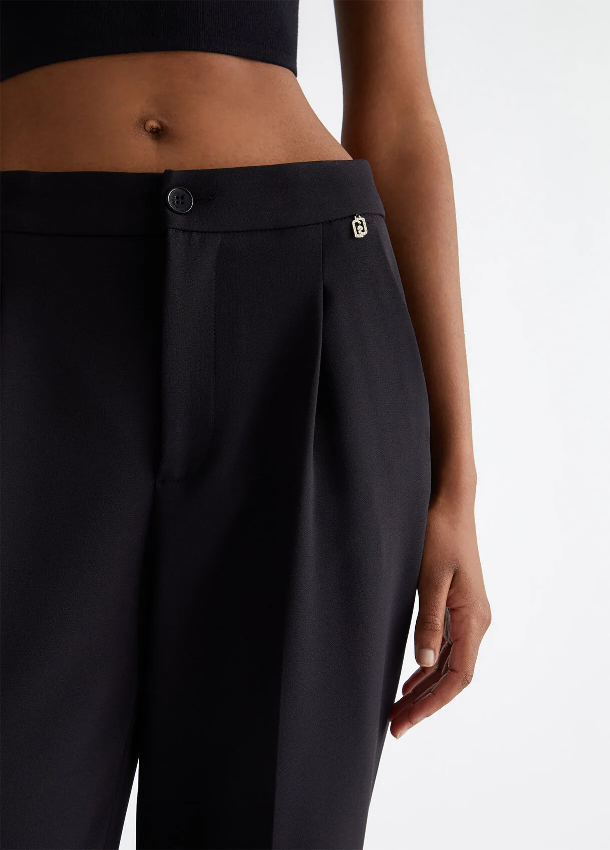 Pantaloni in crêpe stretch
