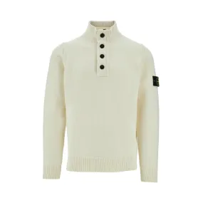 Pullover con zip e bottoni