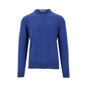 Pullover girocollo in cotone e seta