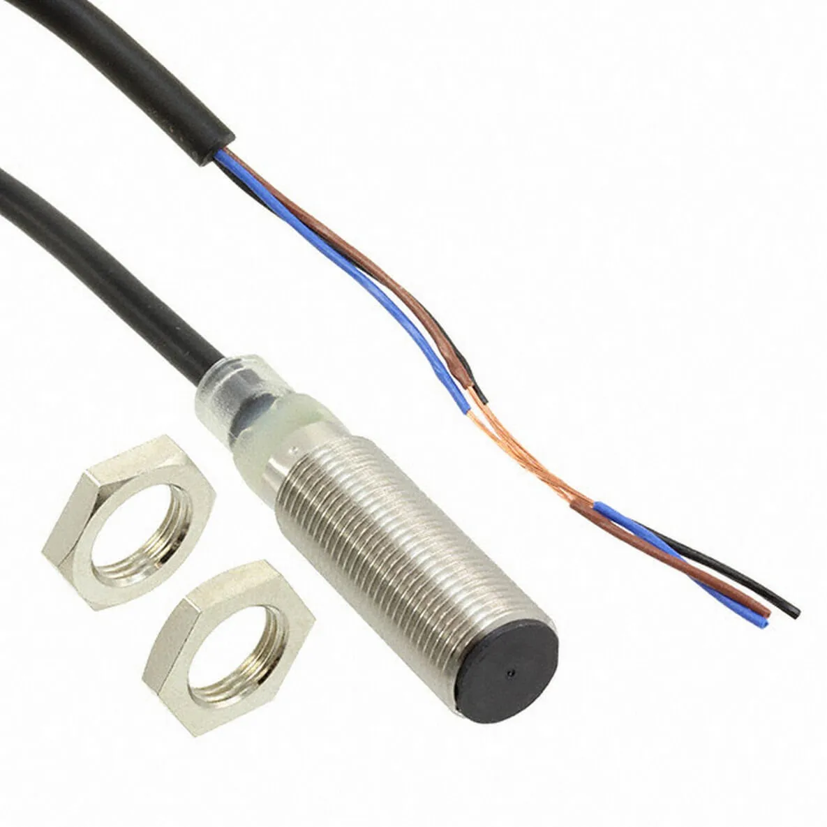 Sensore di prossimità Cilindro filettato Omron, M12, rilevamento 2 mm, 10 → 30 V CC
