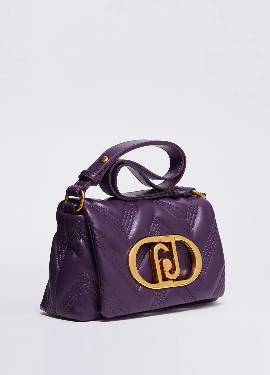 Shoulder Bag with Logo / Purple