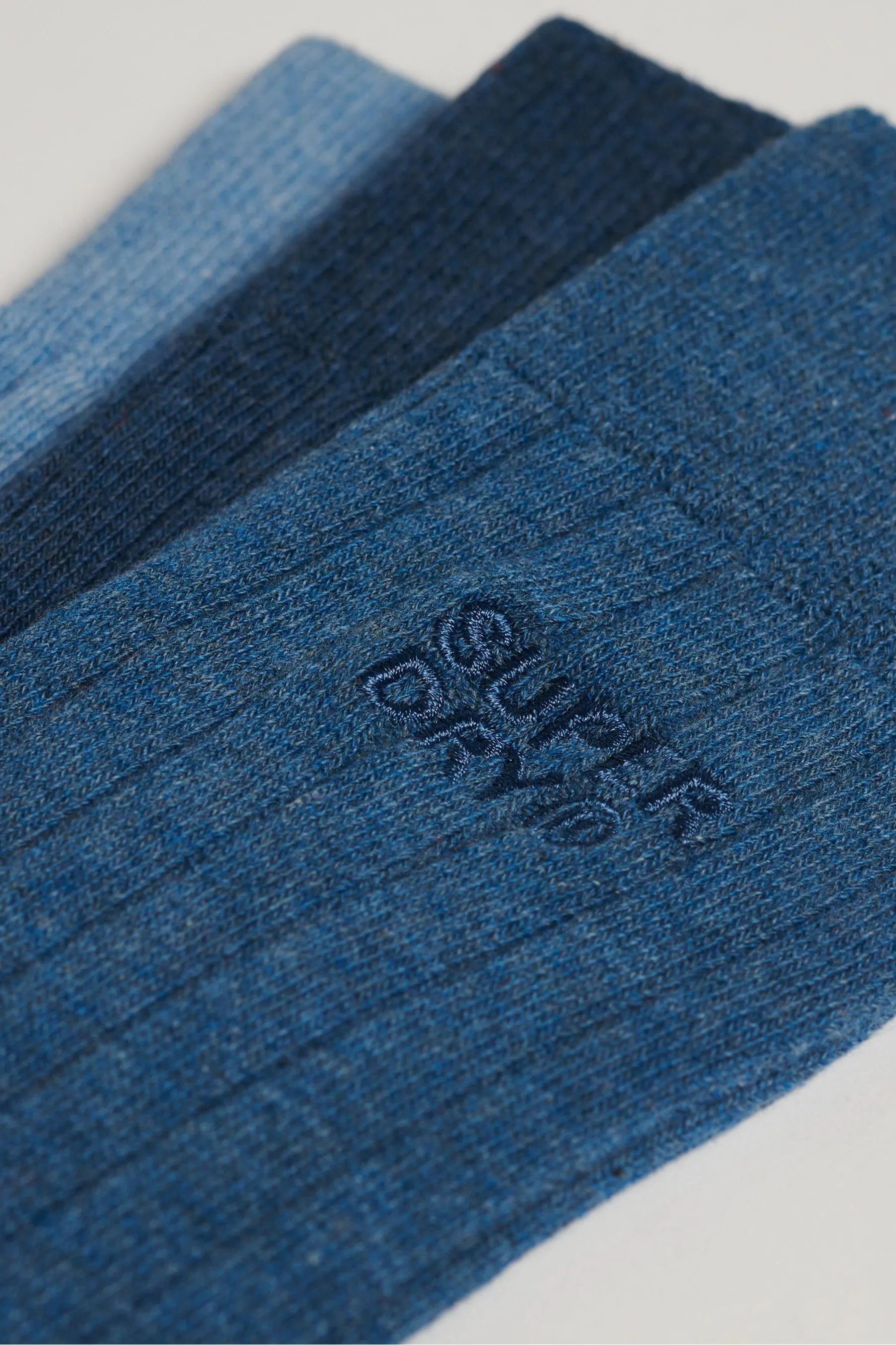 Superdry Organic Cotton Unisex Core Rib Crew Socks 3 Pack    