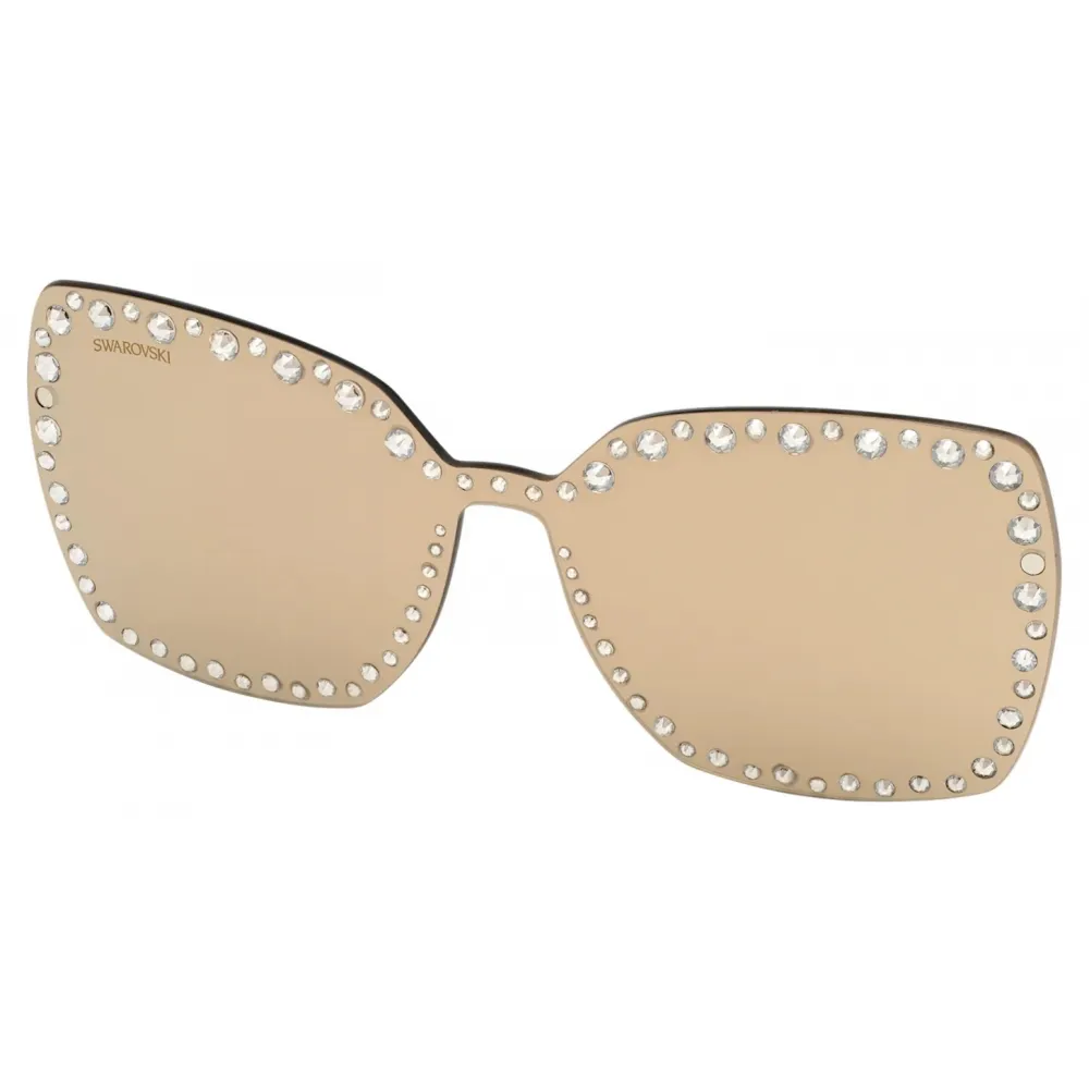 Swarovski - Maschera a Clip per Occhiali da Sole Swarovski - SK5330-CL 32G - Marrone - Occhiali da Sole - Swarovski Eyewear