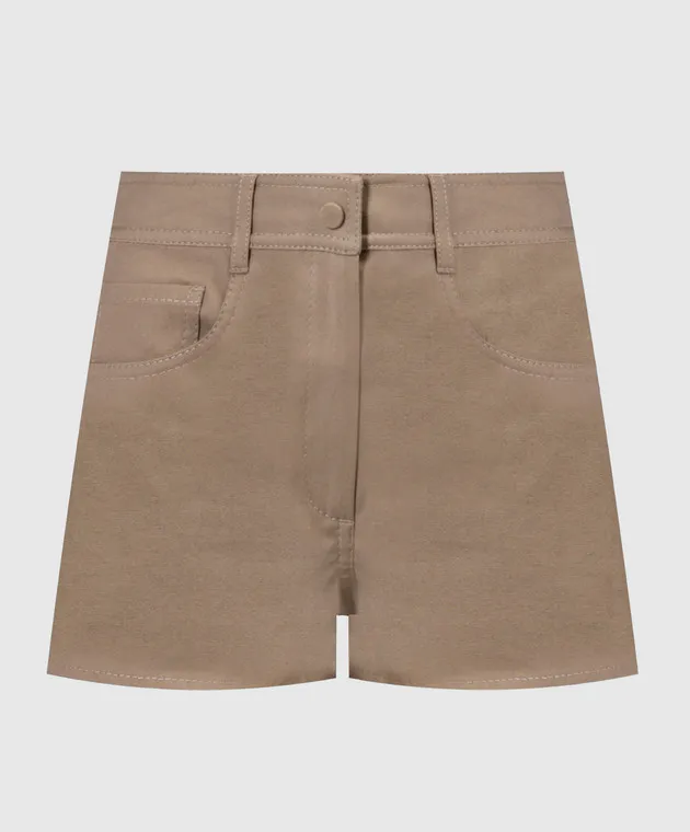 Valentino Shorts kaki con logo V metallico 4B3RF2Q08BD