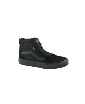 VANS FILMORE HI ZIP ZFGL41 black nero scarpe bambino sneakers lacci camoscio